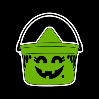 Goblin green bucket sticker.