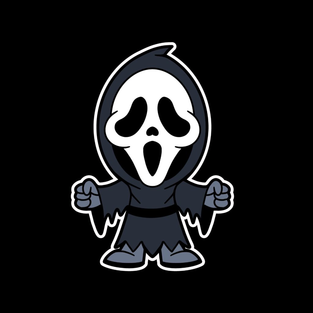 Ghostface Chibi Sticker – I Love The Dark