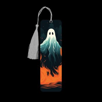 Ghost Flames metal bookmark. The bookmark is metal with a silver tassel. The image is printed onto the top and is smooth and glossy. Features: 4.7″ x 1.3″ x 0.02″ Metal Bookmark Made Metal Aluminum Plate Colors may vary due to screen resolution. The bookmarks may be different slightly from the listing image as each are hand pressed.