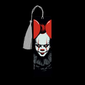 Pennywise colorful metal bookmark. The bookmark is metal with a silver tassel. The image is printed onto the top and is smooth and glossy. Features: 4.7″ x 1.3″ x 0.02″ Metal Bookmark Made Metal Aluminum Plate Colors may vary due to screen resolution. The bookmarks may be different slightly from the listing image as each are hand pressed.