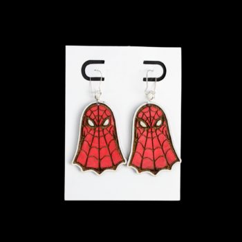 Spidey Ghost earrings in red like spiderman.