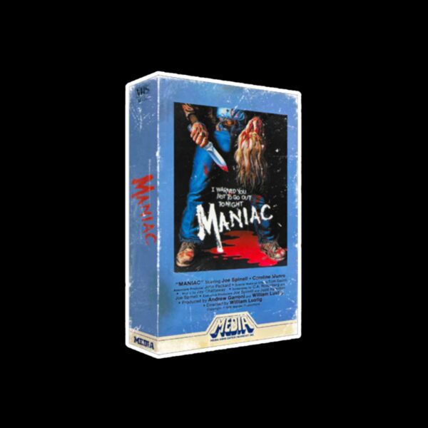 Maniac VHS Limited Edition Sticker. These stickers are made with printable vinyl with a vinyl top coat that is scratch-resistant and water resistant. Put one on your phone case, laptop, iPad, hard cooler; the possibilities are endless.