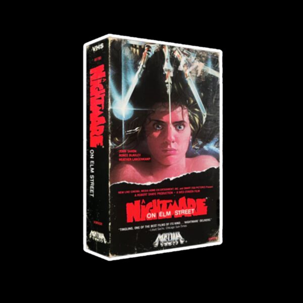 A Nightmare On Elm Street VHS Limited Edition sticker. These stickers are made with printable vinyl with a vinyl top coat that is scratch-resistant and water resistant. Put one on your phone case, laptop, iPad, hard cooler; the possibilities are endless.