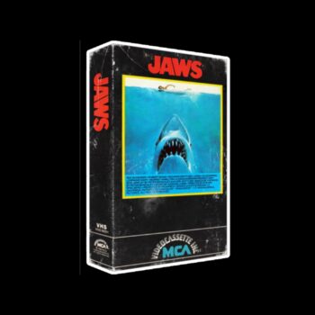 JAWS VHS Limited Edition sticker. These stickers are made with printable vinyl with a vinyl top coat that is scratch-resistant and water resistant. Put one on your phone case, laptop, iPad, hard cooler; the possibilities are endless.