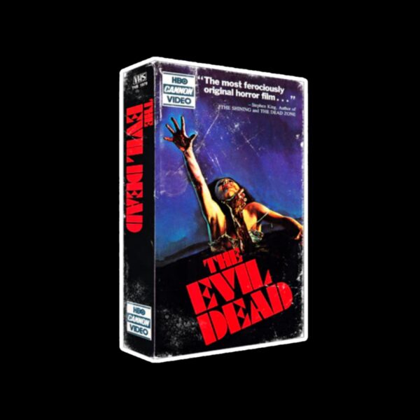 Evil Dead VHS Limited Edition sticker. These stickers are made with printable vinyl with a vinyl top coat that is scratch-resistant and water resistant. Put one on your phone case, laptop, iPad, hard cooler; the possibilities are endless.